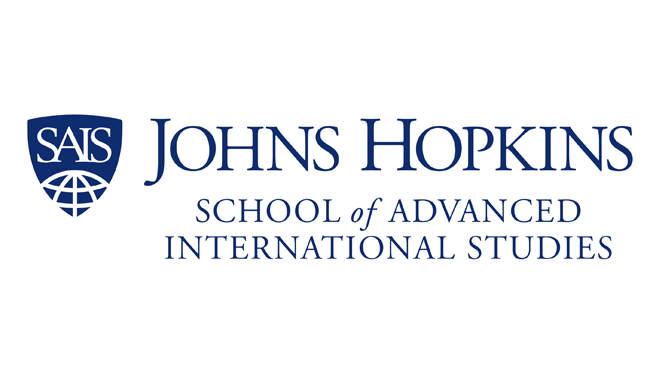 Word mark and logo that reads: John Hopkins School of Advanced International Studies